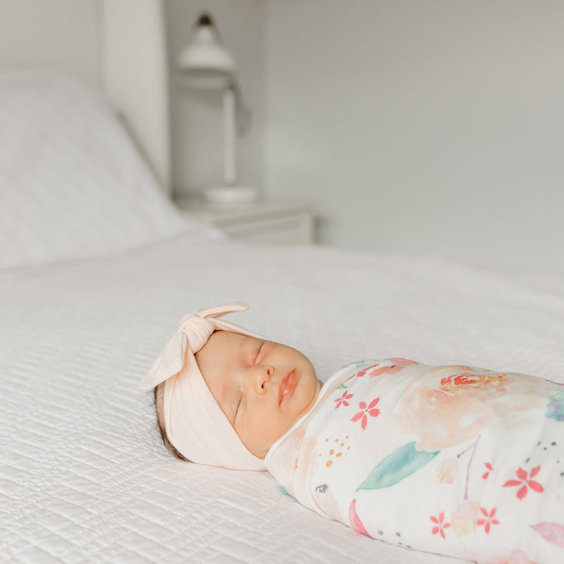 Load image into Gallery viewer, Copper Pearl Knit Swaddle Blanket | Bloom
