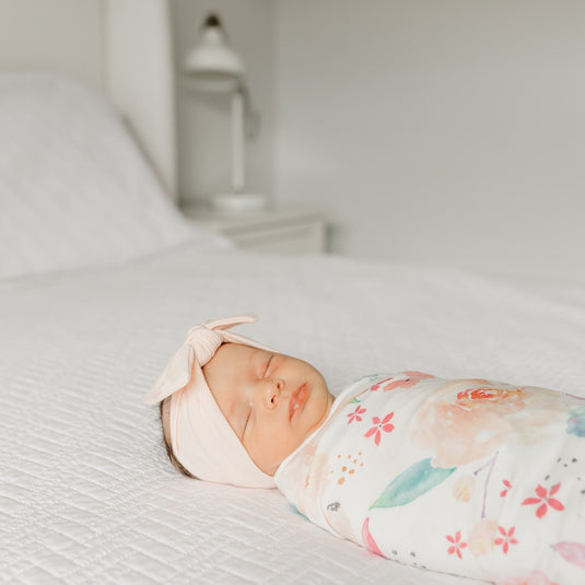 Copper Pearl Knit Swaddle Blanket | Bloom