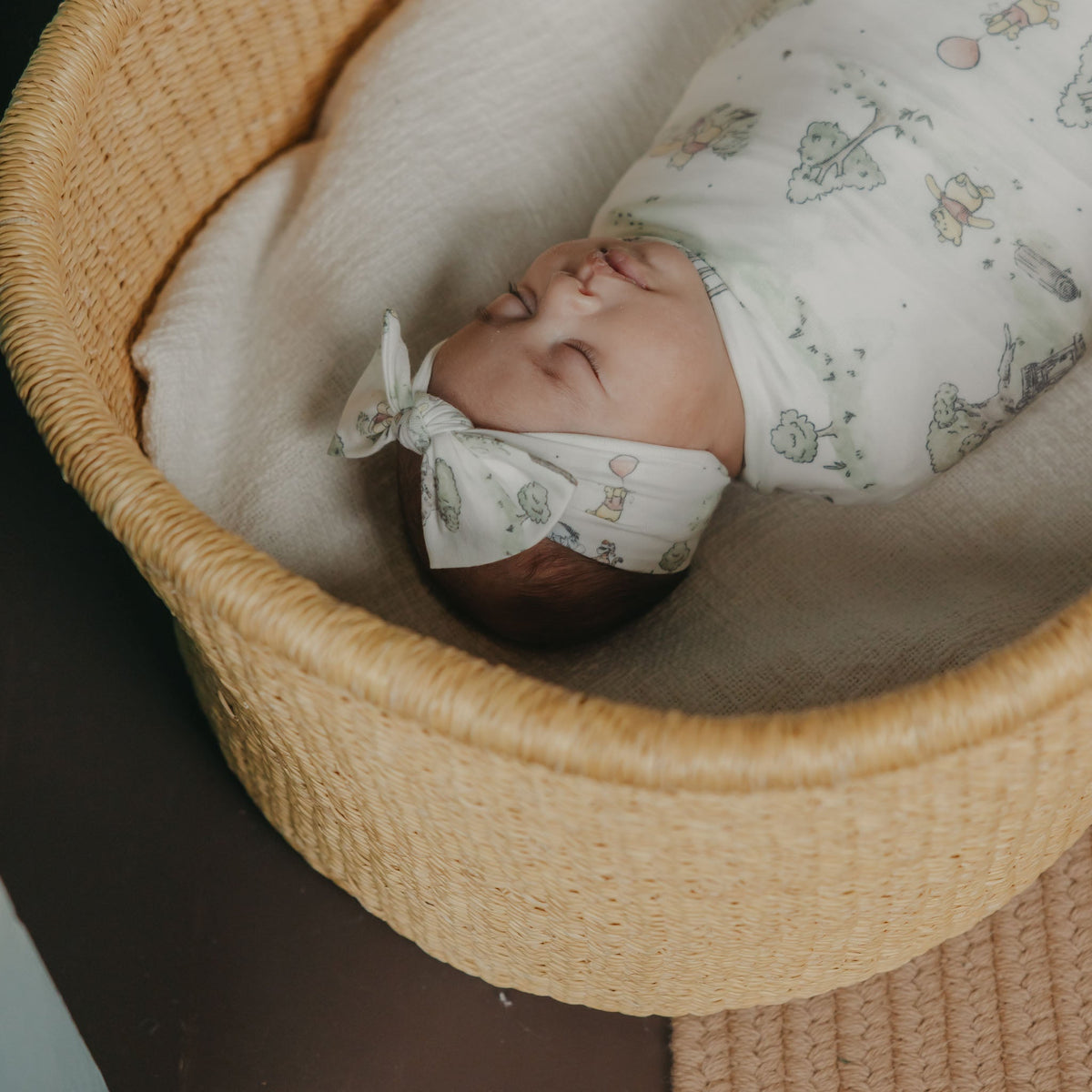 Copper Pearl Knit Headband Bow | Hundred Acre Wood