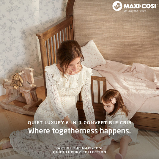 Maxi-Cosi Nursery Quiet Luxury 6-in-1 Convertible Crib with Toddler Bed/Daybed Conversion Kit | PRESALE