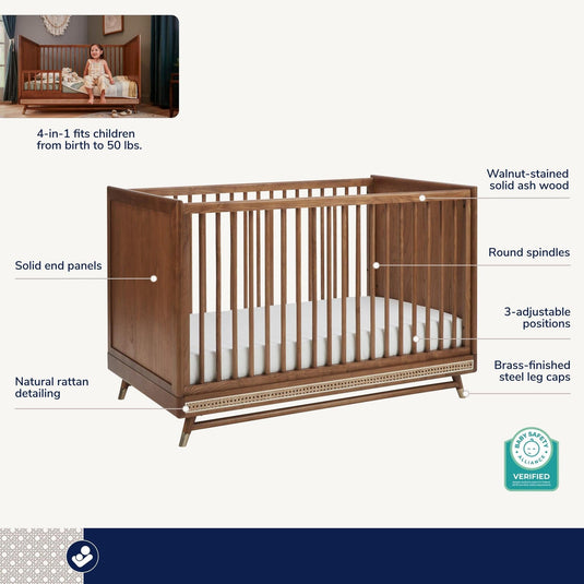 maxi cosi bed bath and beyond Maxi-Cosi Nursery Everheart 4-in-1 Convertible Crib with Toddler Bed/D – Babinski's Baby