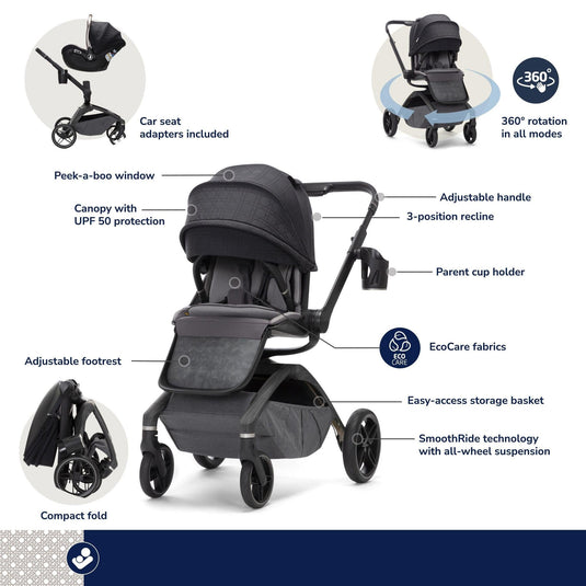 maxi cosi 360 stroller Maxi-Cosi Kindred Tana 360° Rotating Modular Stroller – Babinski's Baby