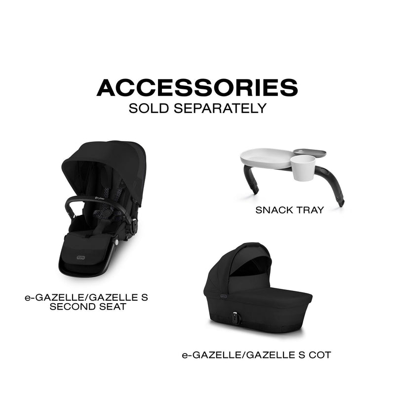 Load image into Gallery viewer, Cybex e-Gazelle S Electronic Assist Single-to-Double Stroller
