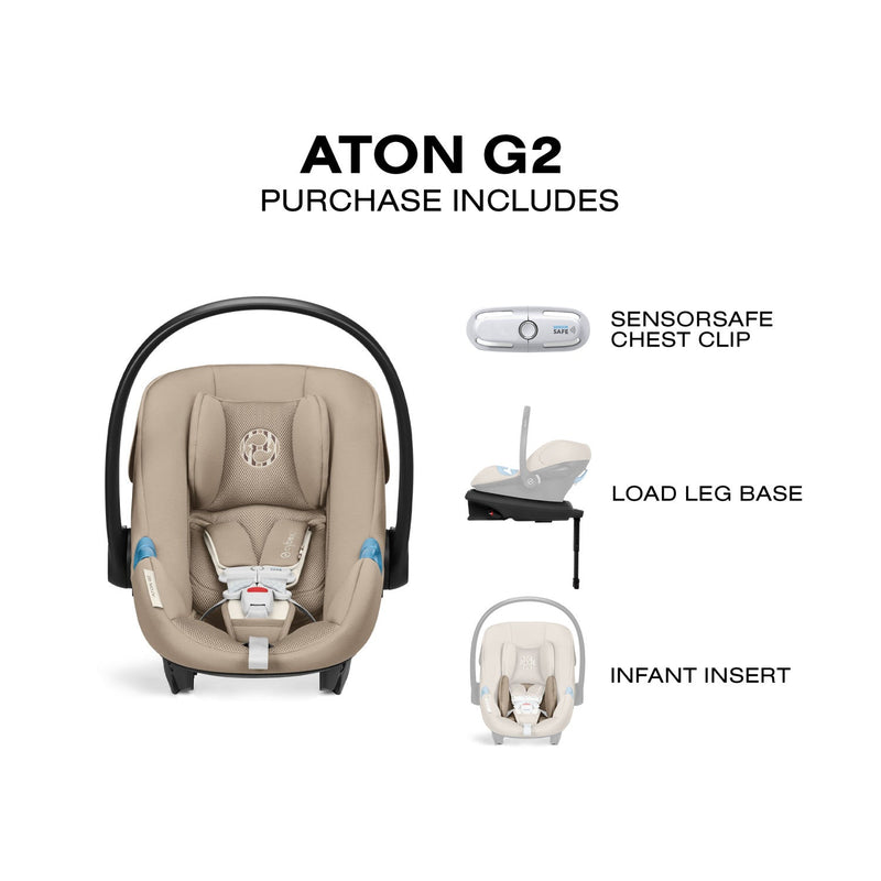 Load image into Gallery viewer, Cybex Aton G2 Infant Car Seat + Load Leg Base
