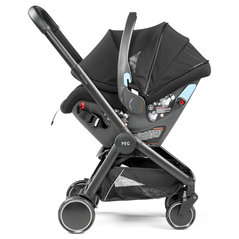 Load image into Gallery viewer, PEG City Loop Chassis + Urban Mobility Infant Car Seat Combo
