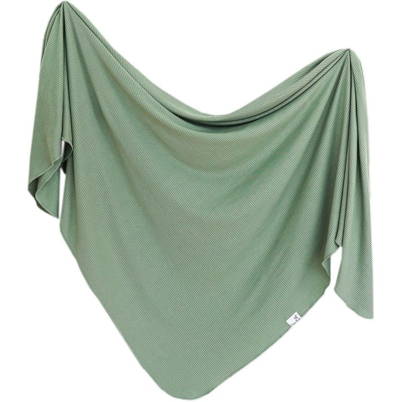 Load image into Gallery viewer, Copper Pearl Rib Knit Swaddle Blanket | Clover
