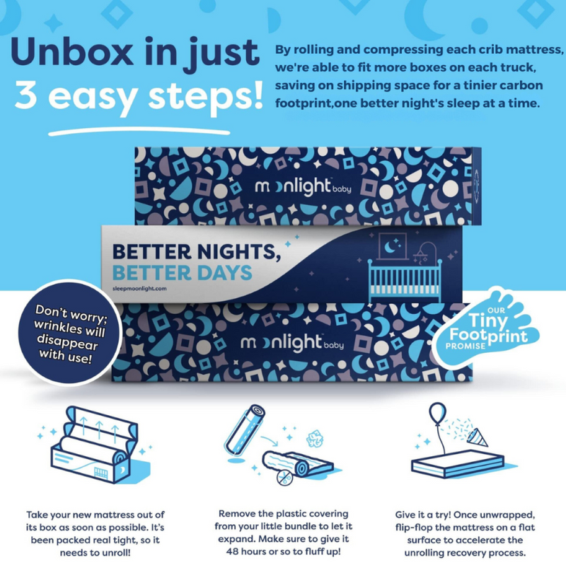 Load image into Gallery viewer, Moonlight Slumber Starlight Dream Crib Mattress (Compressed &amp; Rolled)
