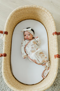 Copper Pearl Knit Headband Bow | Ferra