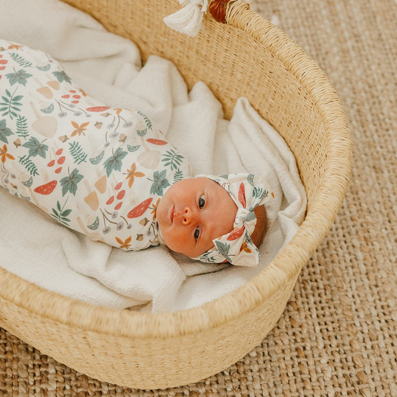 Load image into Gallery viewer, Copper Pearl Knit Swaddle Blanket | Ivy
