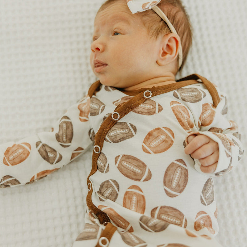 Load image into Gallery viewer, Copper Pearl Newborn Knotted Gown | Blitz
