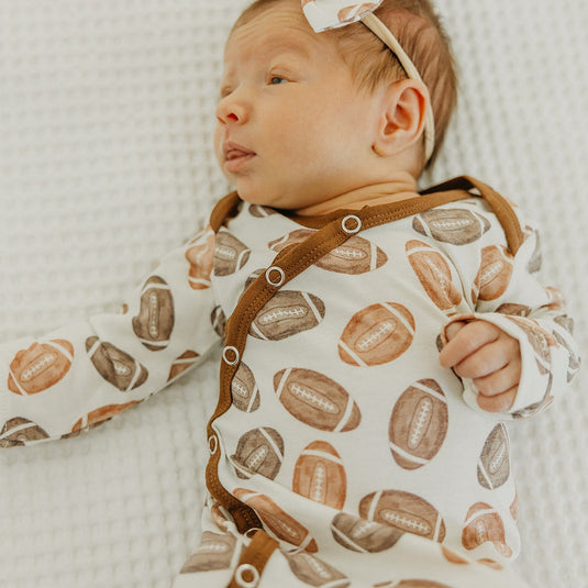 Copper Pearl Newborn Knotted Gown | Blitz