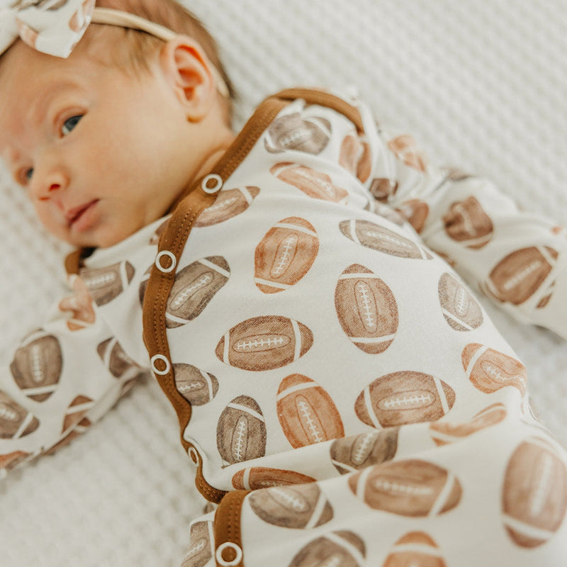 Load image into Gallery viewer, Copper Pearl Newborn Knotted Gown | Blitz
