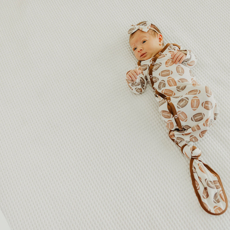 Load image into Gallery viewer, Copper Pearl Newborn Knotted Gown | Blitz
