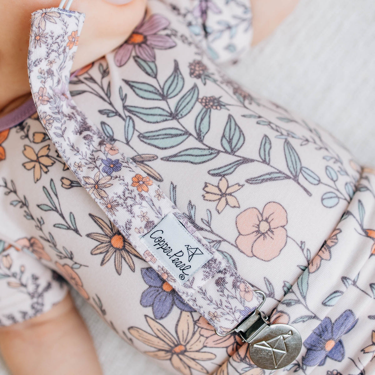 Copper Pearl Binky Clips | Flora