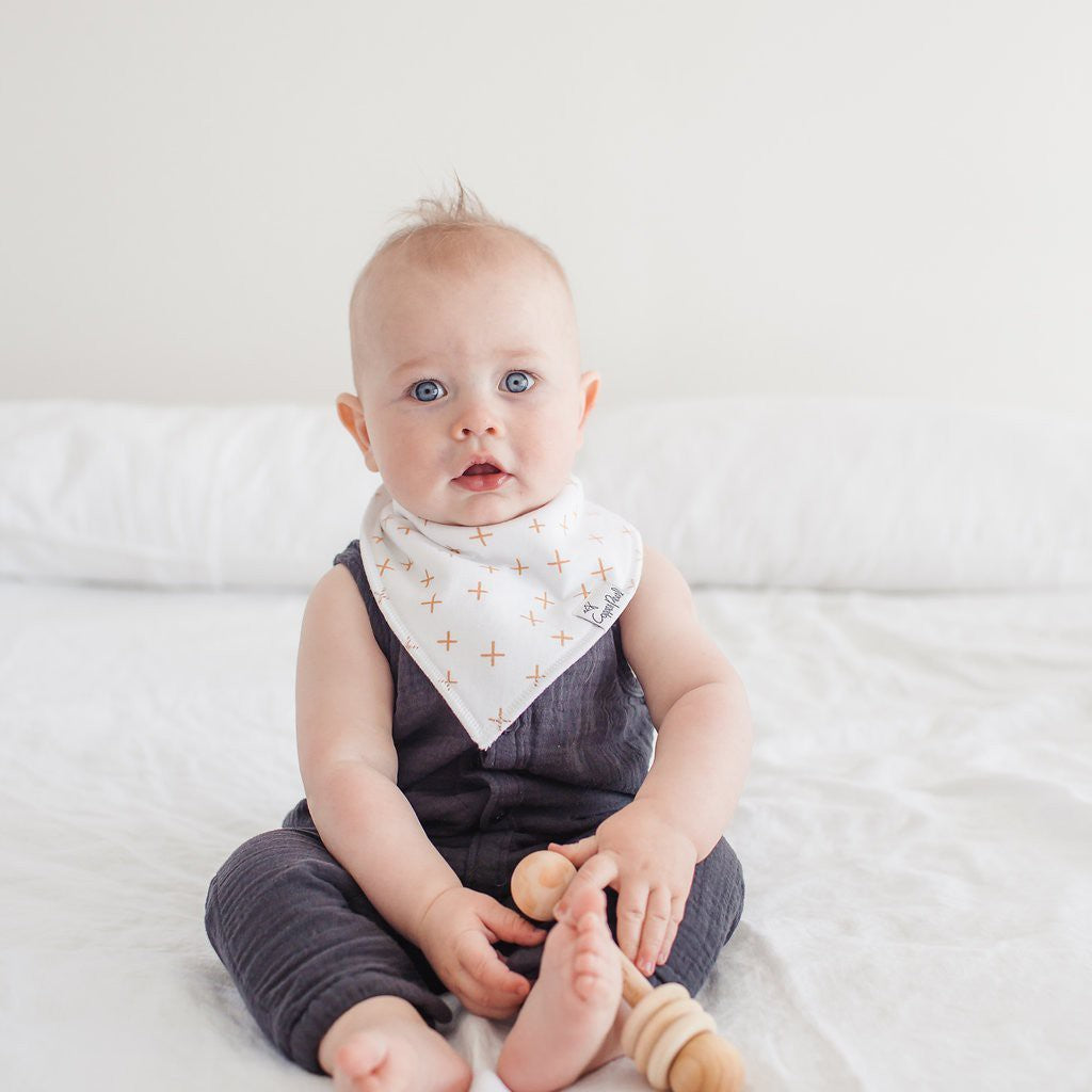 Copper Pearl Baby Bandana Bibs | Chip