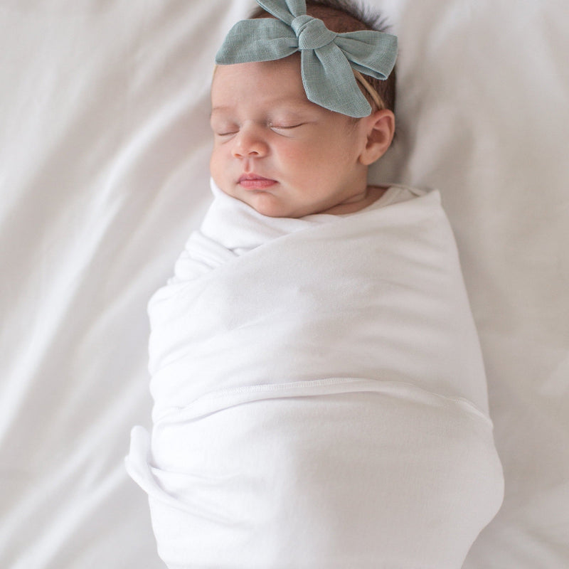 Load image into Gallery viewer, Copper Pearl Knit Swaddle Blanket | Dove
