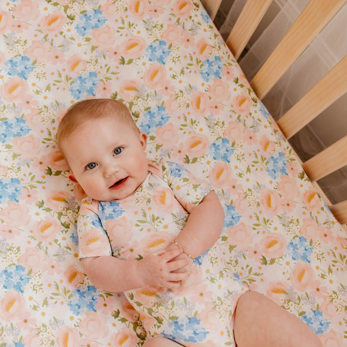 Copper Pearl Premium Knit Fitted Crib Sheet | Penelope