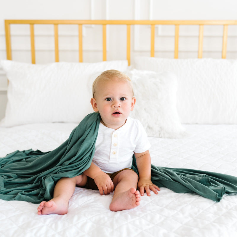 Load image into Gallery viewer, Copper Pearl Knit Swaddle Blanket | Journey
