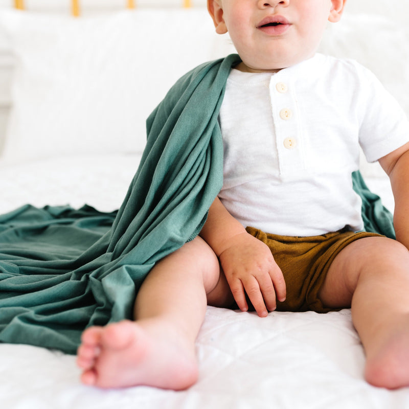 Load image into Gallery viewer, Copper Pearl Knit Swaddle Blanket | Journey
