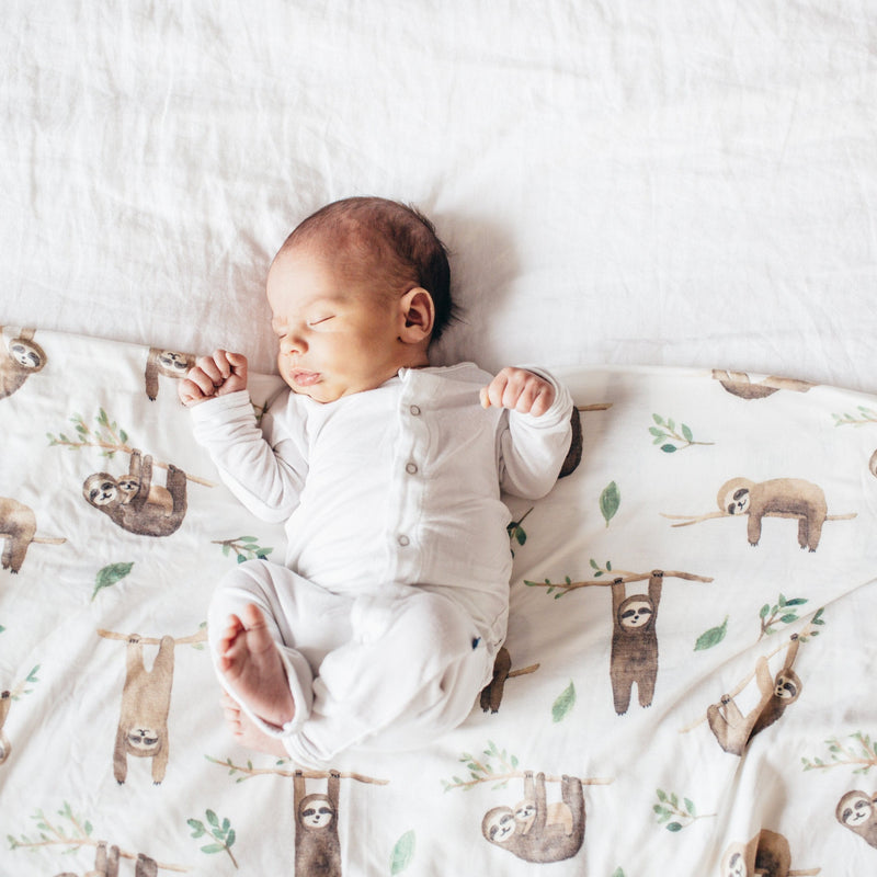 Load image into Gallery viewer, Copper Pearl Knit Swaddle Blanket | Noah
