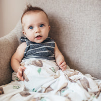 Copper Pearl Knit Swaddle Blanket | Noah