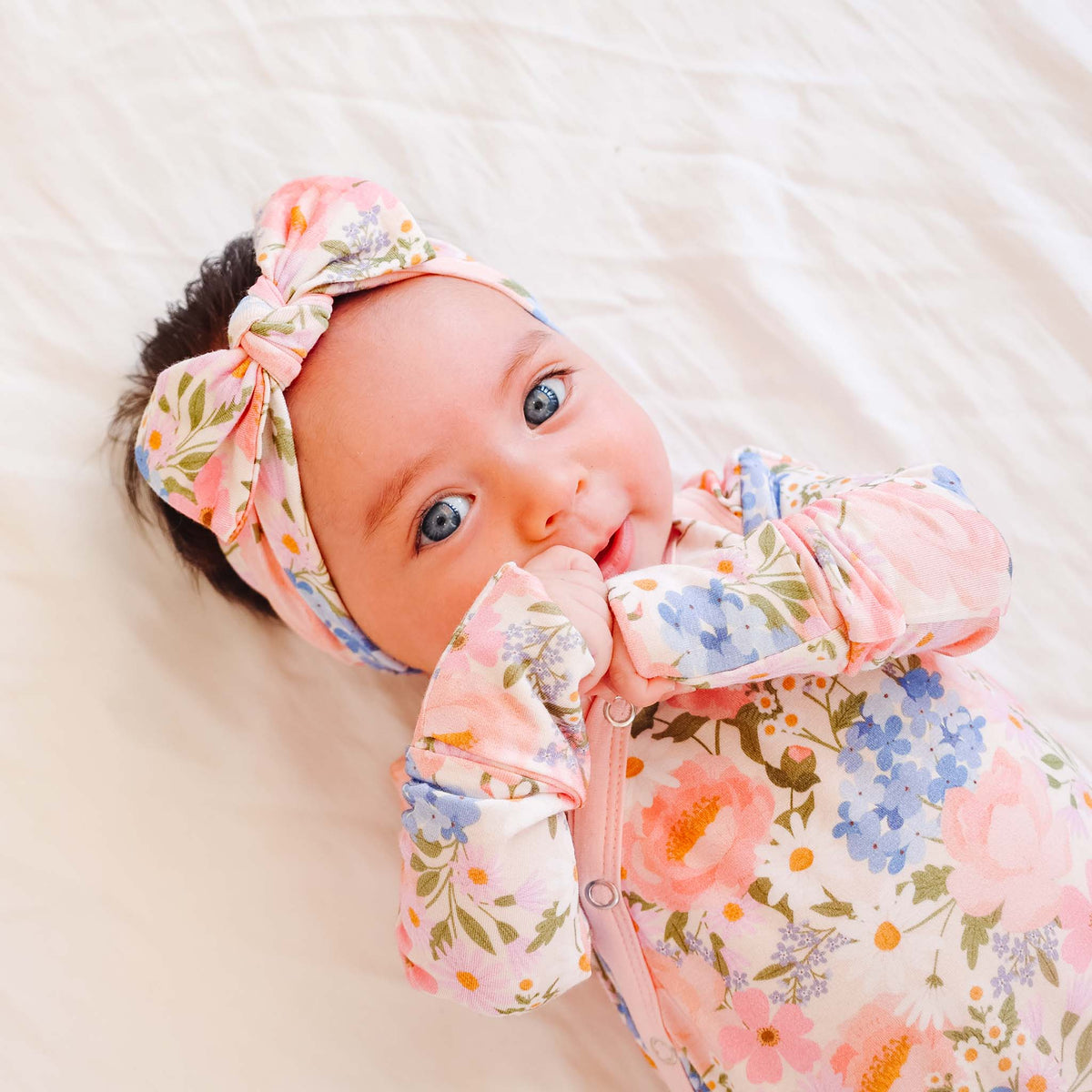 Copper Pearl Knit Headband Bow | Penelope