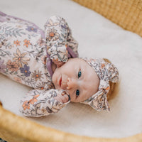Copper Pearl Knit Headband Bow | Flora
