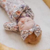 Copper Pearl Knit Headband Bow | Flora