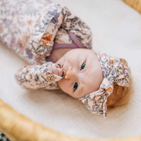 Copper Pearl Knit Headband Bow | Flora