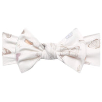 Copper Pearl Knit Headband Bow | Luna