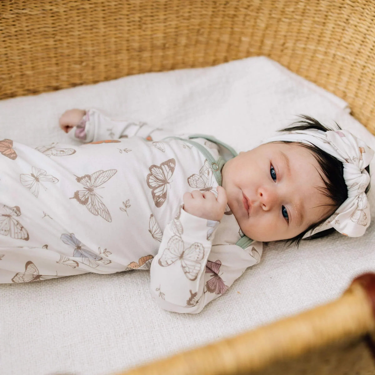 Copper Pearl Knit Headband Bow | Luna