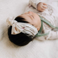Copper Pearl Knit Headband Bow | Luna