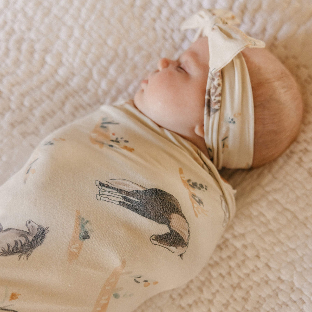 Copper Pearl Knit Swaddle Blanket | Montana