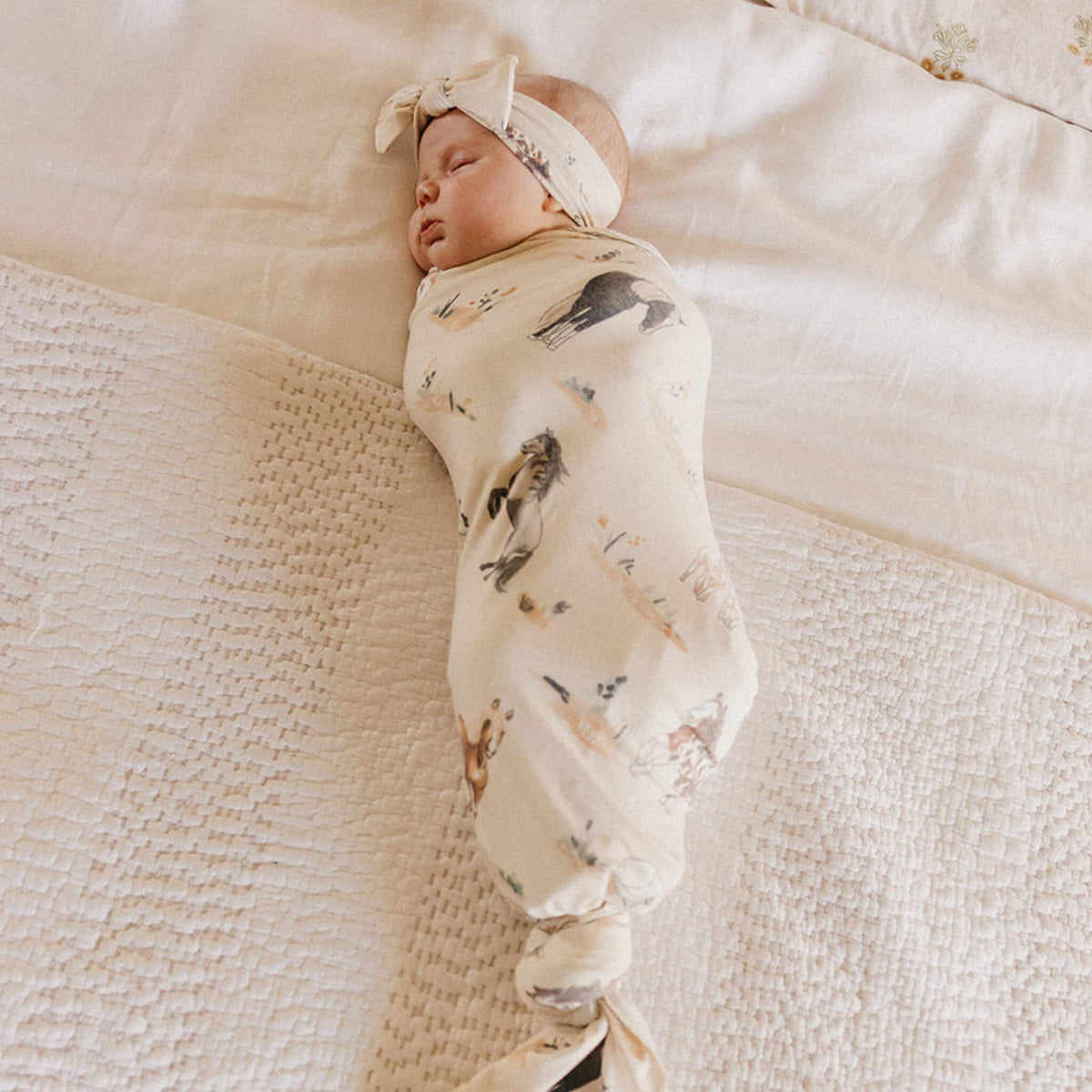 Copper Pearl Knit Swaddle Blanket | Montana