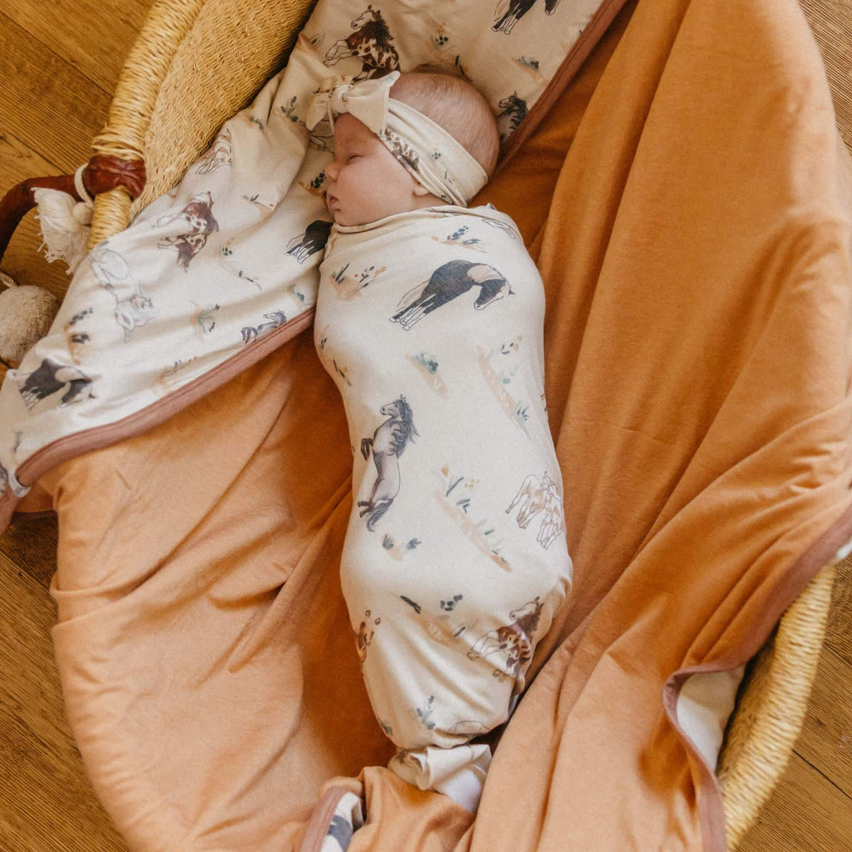 Copper Pearl Knit Swaddle Blanket | Montana