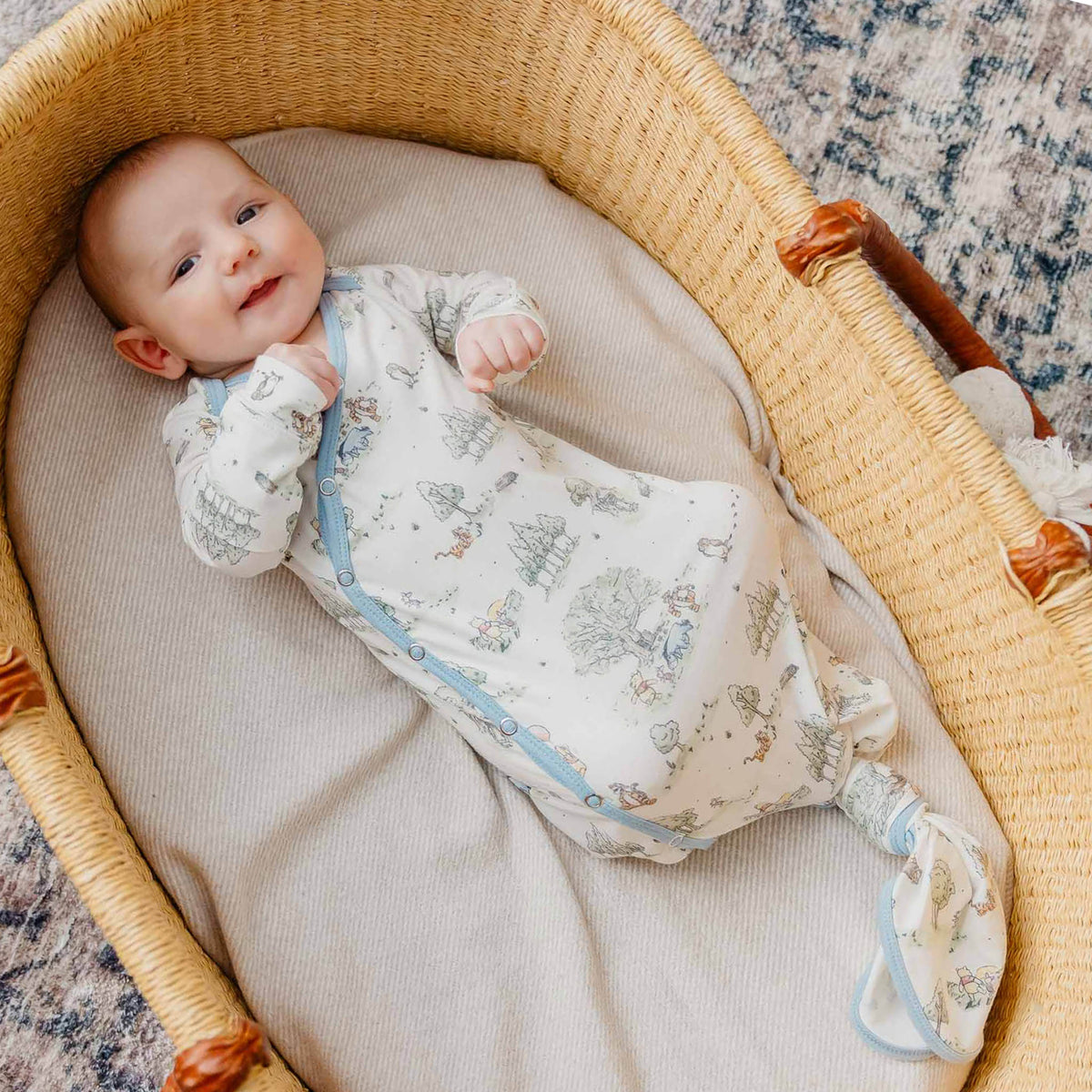 Copper Pearl Newborn Knotted Gown | Hundred Acre Wood