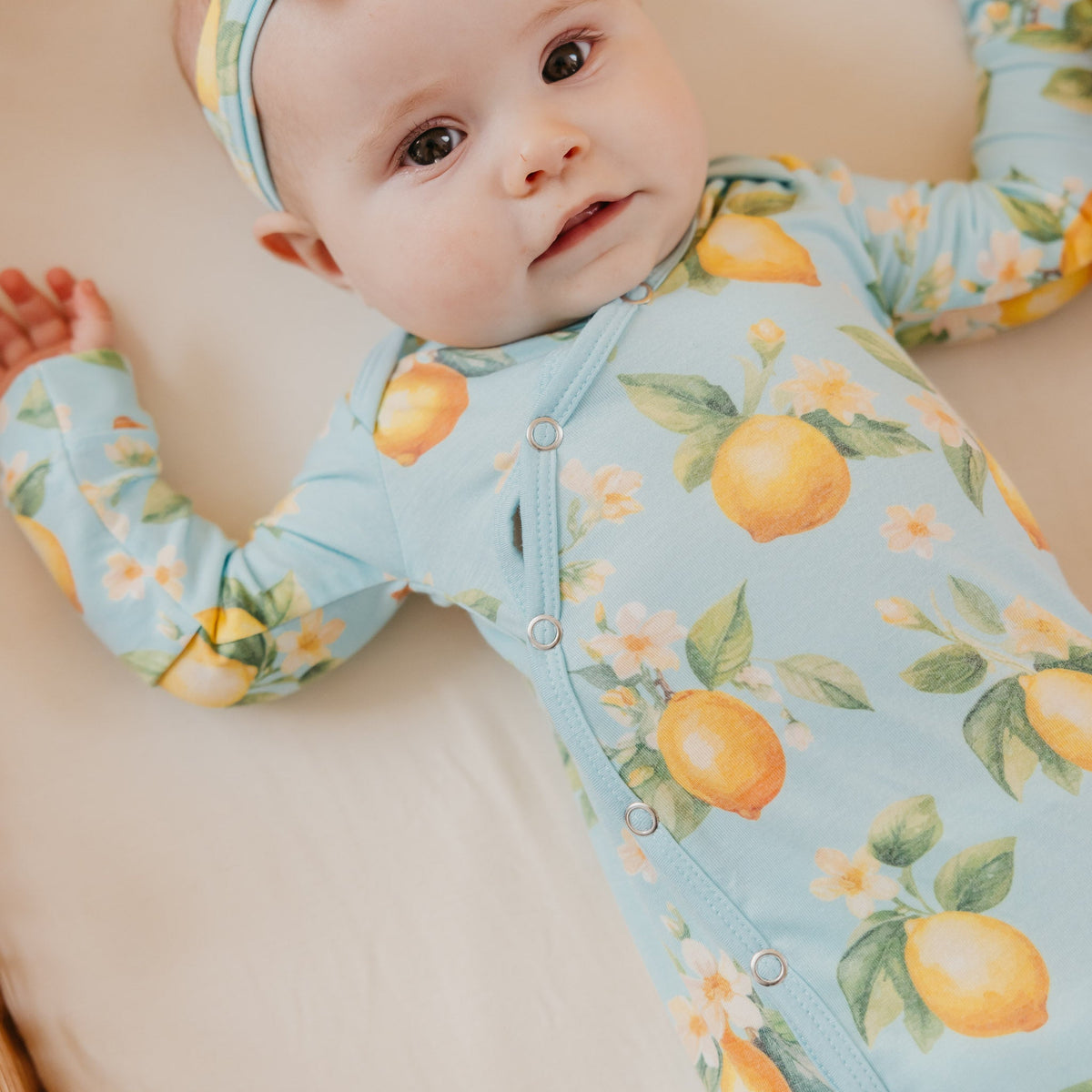 Copper Pearl Newborn Knotted Gown | Melody