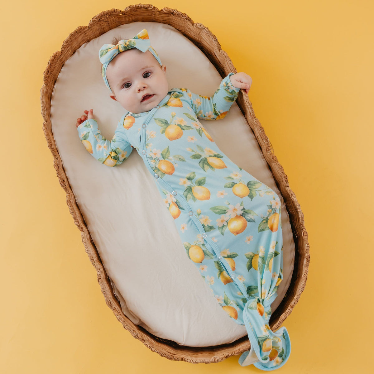 Copper Pearl Newborn Knotted Gown | Melody