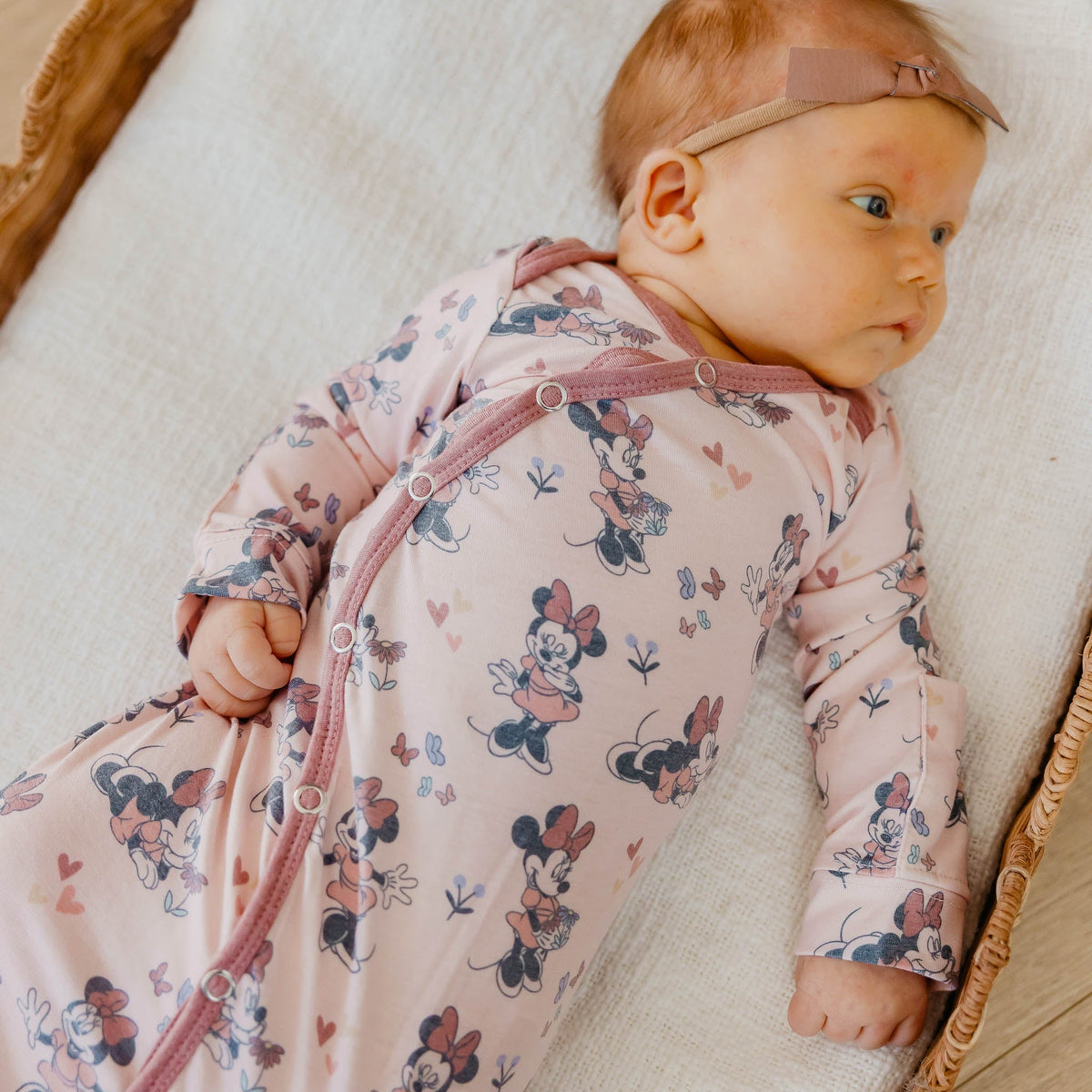 Copper Pearl Newborn Knotted Gown | Minnie Mouse