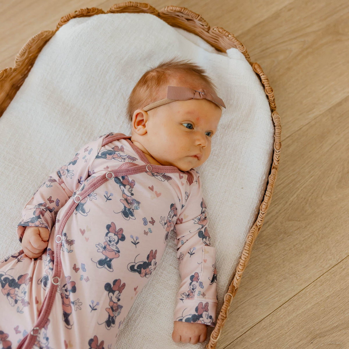 Copper Pearl Newborn Knotted Gown | Minnie Mouse