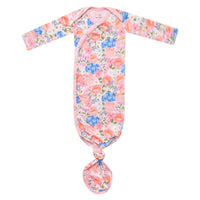 Copper Pearl Bamboo Newborn Knotted Gown | Penelope