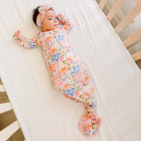 Copper Pearl Bamboo Newborn Knotted Gown | Penelope