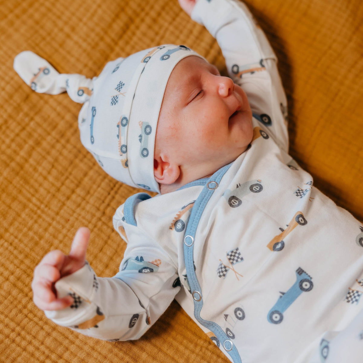 Copper Pearl Newborn Knotted Gown | Speedster