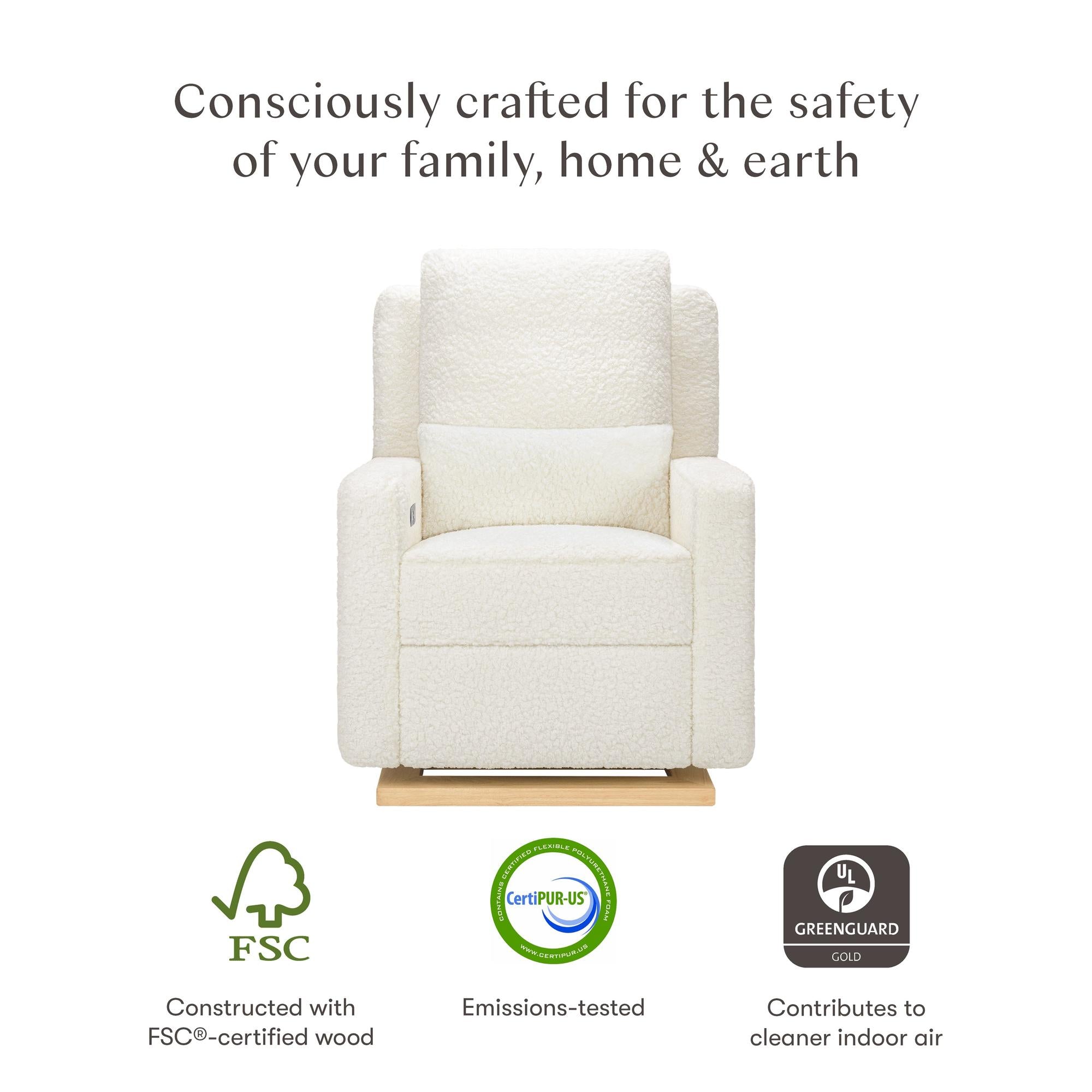 Babyletto Sigi Electronic Recliner and Glider with USB Port