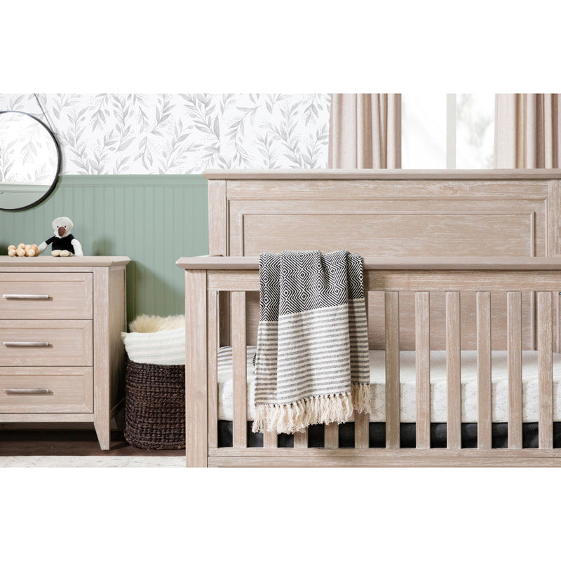 Load image into Gallery viewer, Monogram by Namesake Beckett Rustic 4-in-1 Convertible Flat Top Crib
