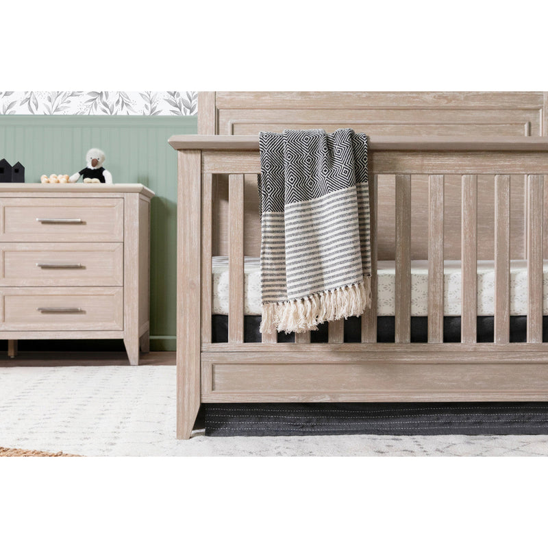 Load image into Gallery viewer, Monogram by Namesake Beckett Rustic 4-in-1 Convertible Flat Top Crib
