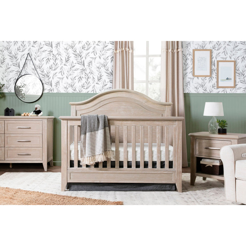 Load image into Gallery viewer, Monogram by Namesake Beckett Rustic 4-in-1 Convertible Curve-Top Crib
