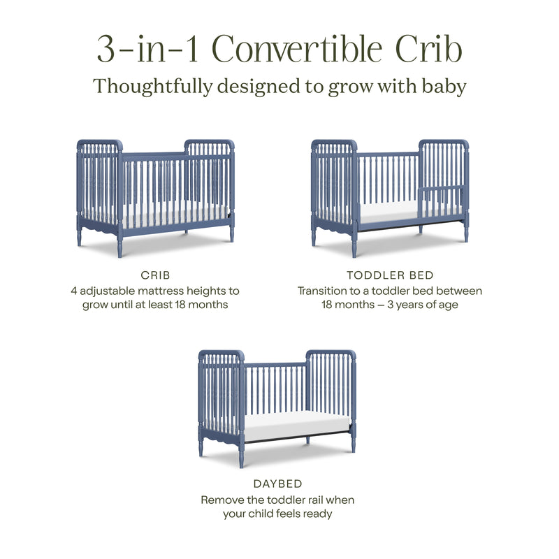 Load image into Gallery viewer, Namesake Liberty 3-in-1 Convertible Spindle Crib with Toddler Bed Conversion Kit
