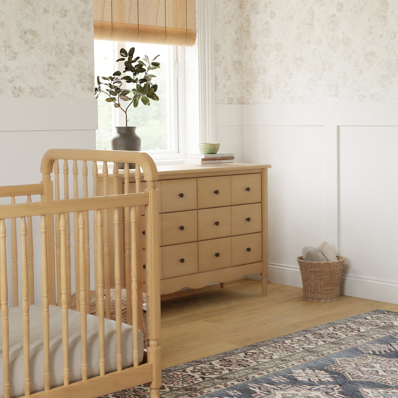 Load image into Gallery viewer, Namesake Liberty 3-in-1 Convertible Spindle Crib With Toddler Bed Conversion Kit
