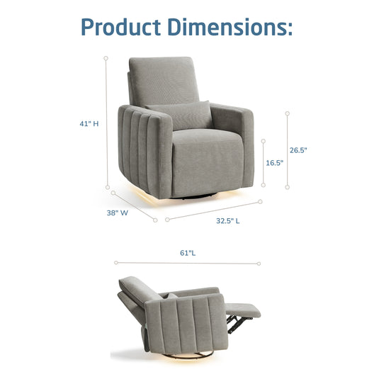 Maxi-Cosi Nursery Dorian Swivel Glider & Power Recliner with Nightlight